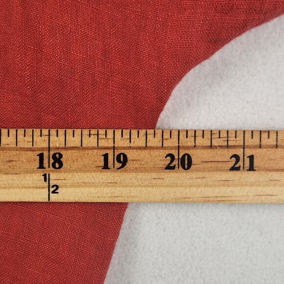 Scandal Made in Italy 100% Linen Wrap Top Women’s SZ M Salmon Colorway Long Slvs - Picture 11 of 15